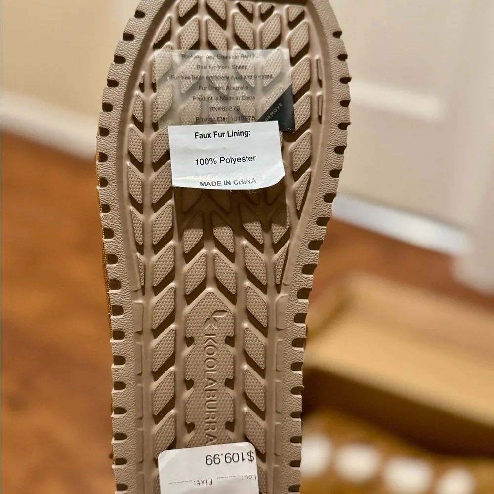 Koolaburra Tan Winter Boots with Cream Accents